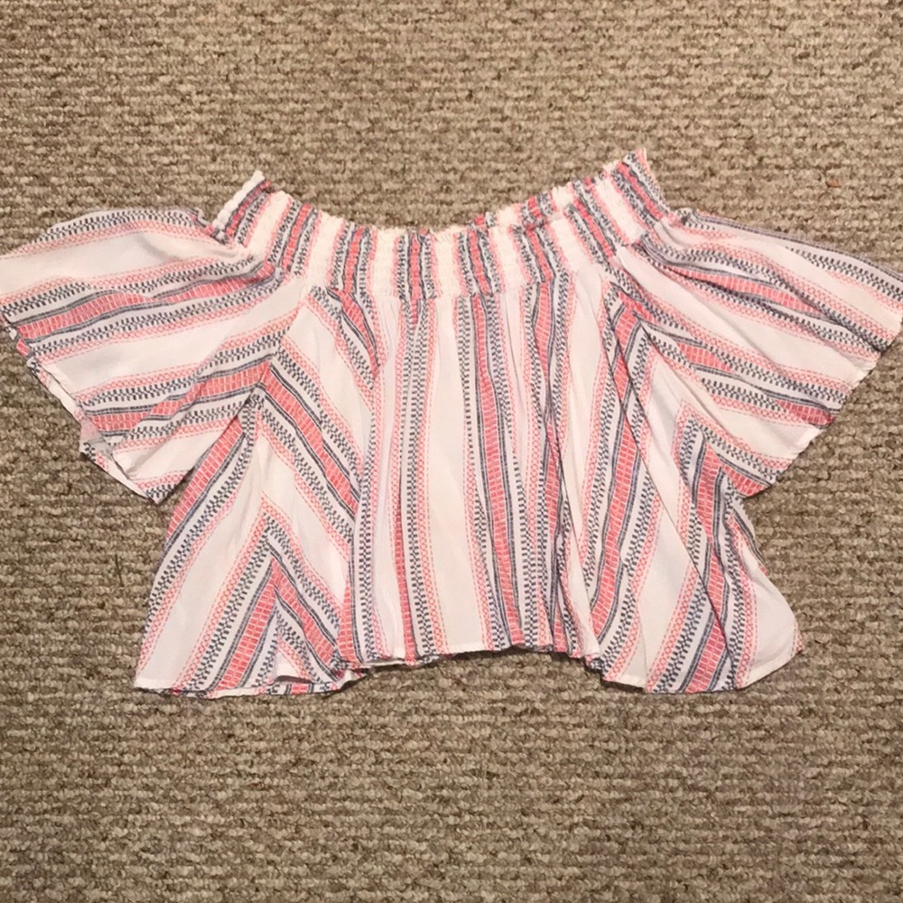 Striped Off The Shoulder Top